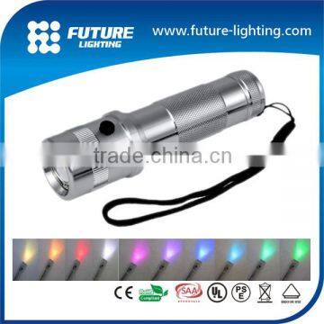 CE RoHS 10 color changeable 3w chinese led flashlight