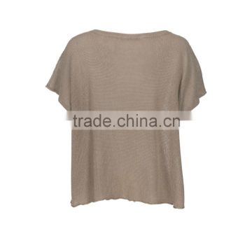 15SHT3111 Linen Poncho Sweater short sleeves t shirt