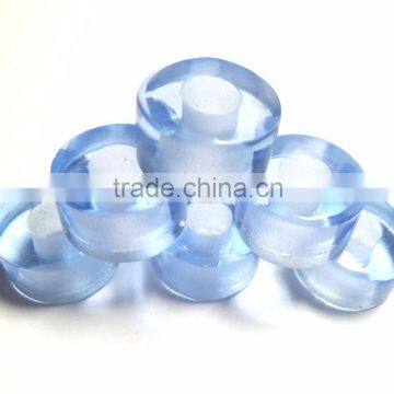 AAA Blue Topaz Color Quartz Smooth Handmade Big Hole Tyre Beads