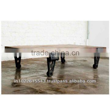 RECLAIMED COFFEE TABLE, WOOD METAL COFFEE TABLE