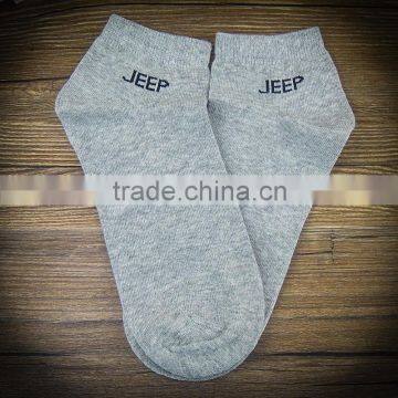 factory wholesale custom grey color tight ankle socks cotton men socks supplier