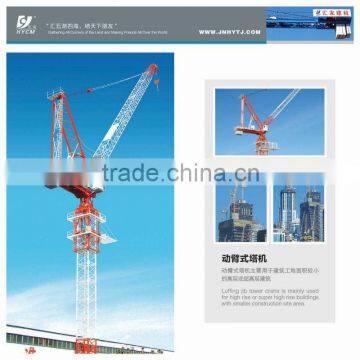 Luffing jib tower cranes