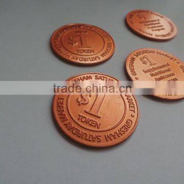 $1 new design professional custom metal coin,cusatomized souvenir metal token