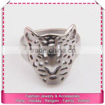 Vintage imitation silver ring with lion head, low price boys rings for sale