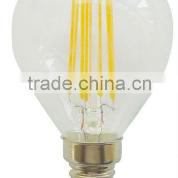 E14 LED filament bulb G45 4W filament LED golf ball light bulb 360 degree CE ERP RoHS GS