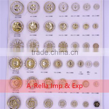 buttons transparent golden china suppliers