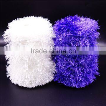 100% Polyester Feather Yarn , With Heat Setting , Crochet Yarn photo-6