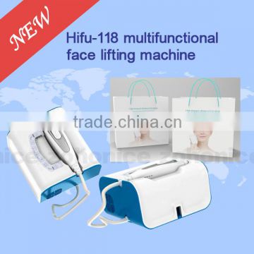 Skin Rejuvenation HF-118 Collagen System Ultrasound Hifu 5.0-25mm Machine Face Lift For Beauty Salon High Frequency Facial Machine Home Use