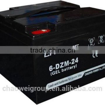 DZM Series VRLA Gel Type E-Bike Battery, 12V 24Ah at 2hr rate