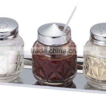 3pcs Stainless Steel Cruet Set