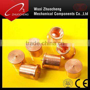 SS304 A2/steel copper plated ISO13918 CD Weld stud screw with female thread