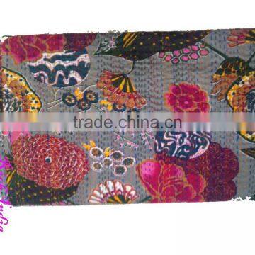 Hand Embroidery Indian Kantha Quilts Wholesale Prices