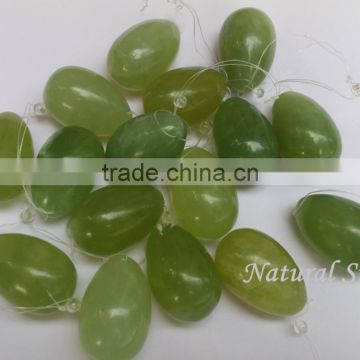 single 4.4*3.1cm drilled jade eggs yoni eggs vaginal exercise jade eggs for sale