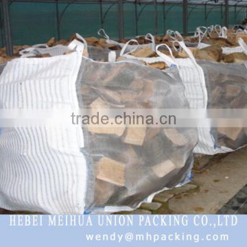 wholesale 1.0 ton firewood big bag with ventilated fabric