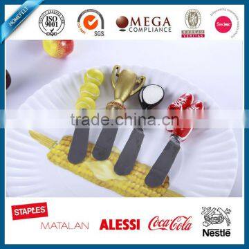 Eco-Friendly stainless steel butter knife set with polyresin handle