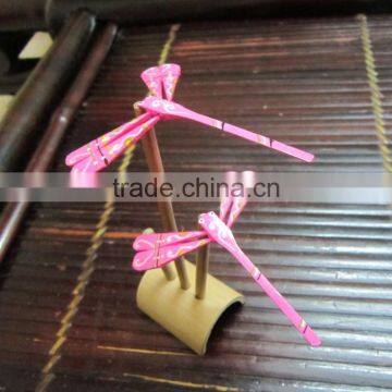 Christmas bamboo dragonfly with differenrt colors made in Vietnam