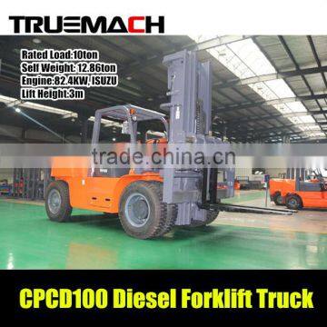 10ton diesel forklift truck with Durable Japanese Engine