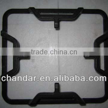 Enamel cast iron pan support for gas cooker