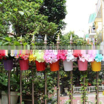 Metal Iron Flower Pot Vase Hanging Balcony Garden Planter Home Decor photo-2