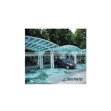 steel structure polycarbonate hollow coated car shed/canopy/garage NEW!!!