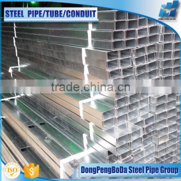 50*70mm HOT dipped galvanized steel pipe GI square steel pipe