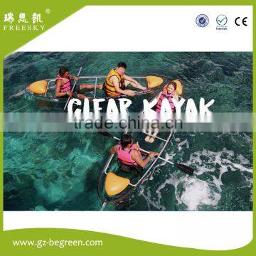 Glass Bottom Hull China Clear Transparent Kayak With Pedals Sale photo-2