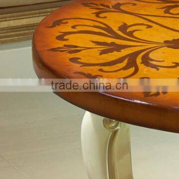 European Style Luxury Coffee Table, Beautiful Painting Wooden Tea Table, Fashionable Little Round Table (BF01-ML043) photo-4