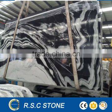 Polished panda white marble slabs