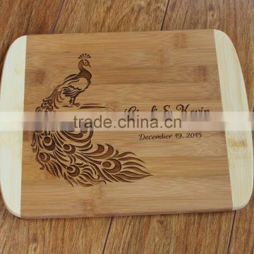 Personalized Custom Cutting Board Peacock Engagement Gift Wedding Gift