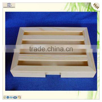 simple elegant large cuboid plate lid plain pine wooden box