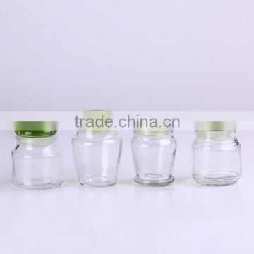 mini glass candy jar with glass lid