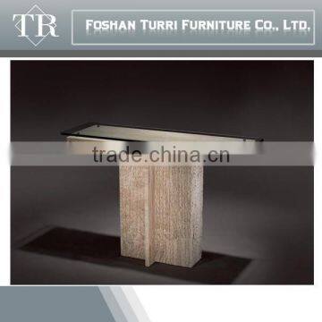 Long Narrow Glass Marble Console Table KD-220F photo-6