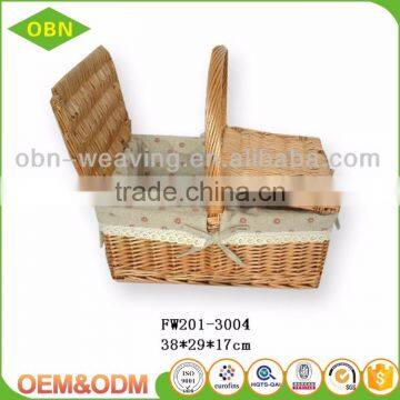 Custom Natural Wicker Basket Cheap Picnic Basket and Gift Basket With Handle photo-3