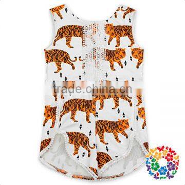 New Style Children Sleeveless Lace Onesie Boutique Jumpsuit Smocked Children Romper photo-3