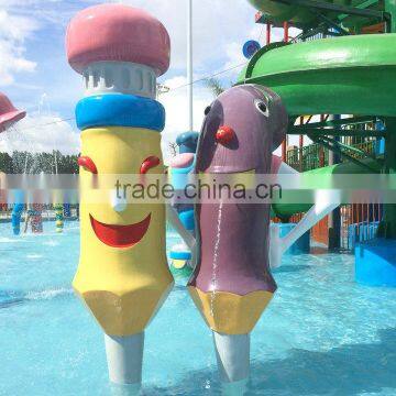 Fiberglass giant banana cartoon waterpark decoration