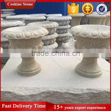Natural Yellow Granite Flower Pot For Garden Decoration photo-5