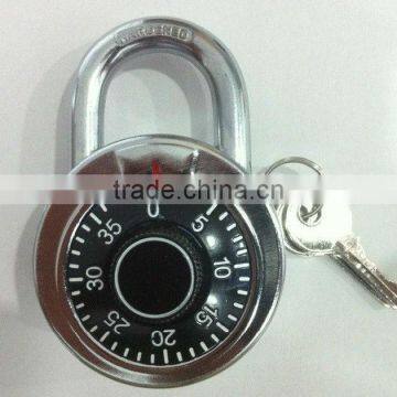 high quality 50mm solid brass combination padlock with master key