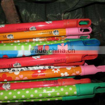 PVC coated wooden broom handle