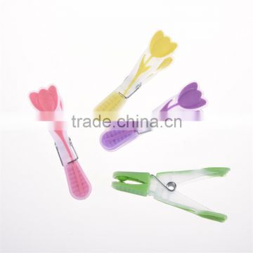 Colorful plastic clothes pegs set