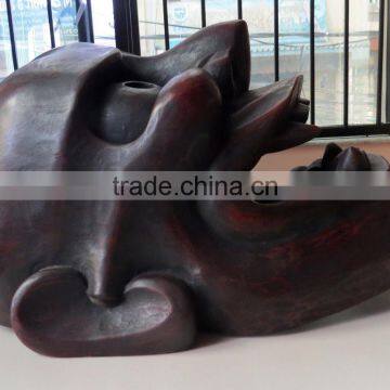 Hand Crafted Wooden Mask of Demon Wall Hanging Made In Nepal photo-2