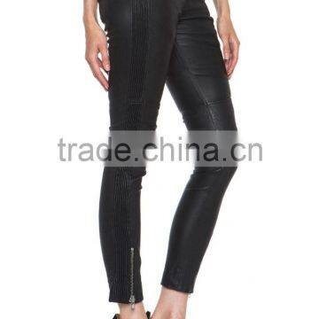 New Womens Sexy Black Tight Skinny Leather Pant Lambskin 4 6 8 10 12 14 16 photo-3