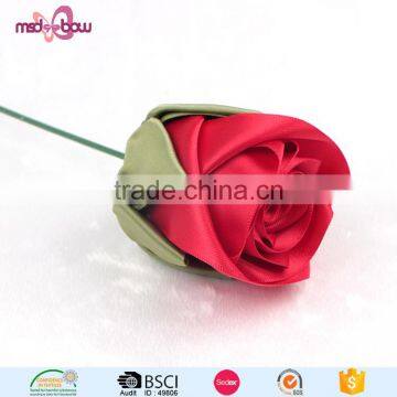 Decorative Handmade Flowers Satin Ribbon Roses for Gift photo-2