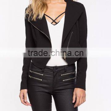 High Quality Wholesale Life pu Leather Custom Ladies Jacket photo-2