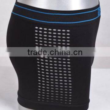 Black Mesh Seam Free Underwear Men Boxer (HB143) photo-2