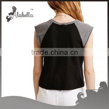Contrast Panel Design for Black Tops With Custom Printed photo-2