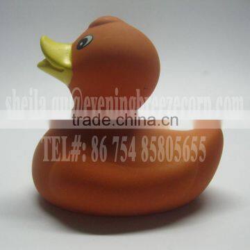 promotional orange rubber duck , floating orange bath duck toy , cheap orange duck