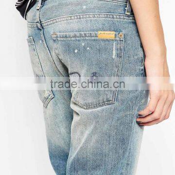 Best Selling Hip Hop Ripped Style Latest Design Jeans Pants for Girl photo-3
