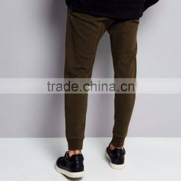 MGOO Fashion Khaki Plain Ripped Mens Joggers Custom Logo Drawstring Waist Cuffed Hem Skinny Fit Joggers With Pocket photo-4