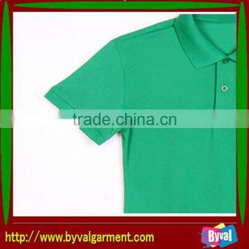 Customed Men's Pure Cotton Pique Fitted Blank Green Short Sleeve Polo Neck Shirt photo-3