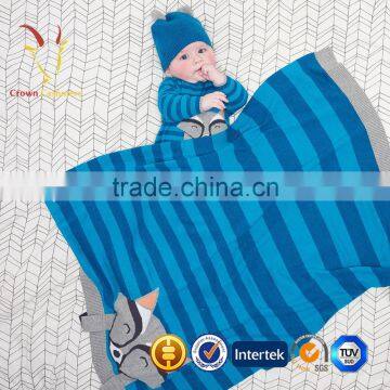 Striped Cashmere Plush Super Soft Throw Blanket photo-4